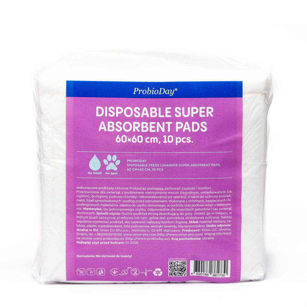 podkłady higieniczne dla zwierząt Fresh Lavender ProbioDay®